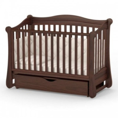 Дитяче ліжечко Верес ЛД18 (з шухлядою та маятником) - Горіх