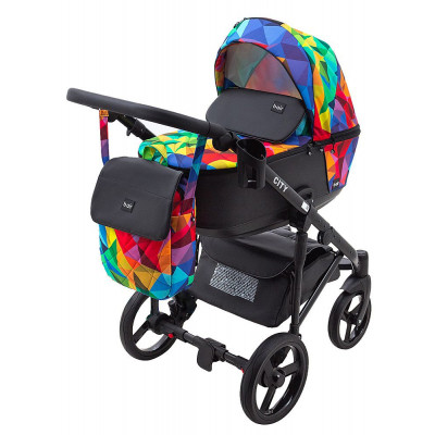 Коляска 2 в 1 Bair City - Special 24 різнокольоровий колейдоскоп