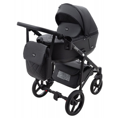 Коляска 2 в 1 Bair City - 36 чорний, шкіра 100%