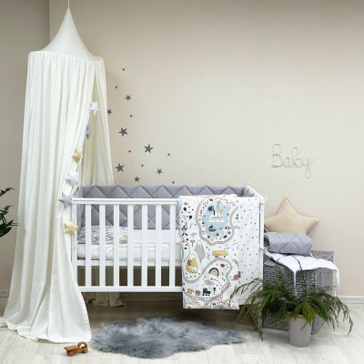 Комплект дитячої постільної білизни Msonya Baby Mix Залізна дорога - Теракот