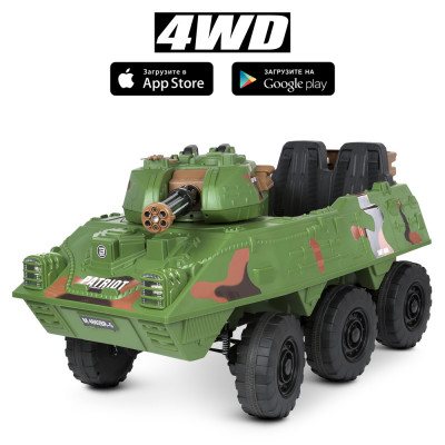 Дитячий електромобіль-танк Bambi M 4862 - Зелений (BR-5)