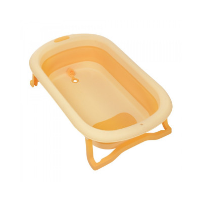 Дитяча складна ванночка для купання зі зливом - Жовтий (HA-B37-6)