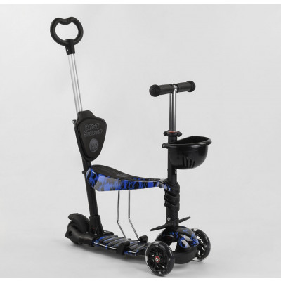Самокат 5в1 Best Scooter, АБСТРАКЦІЯ, PU колеса, ПІДСВІЧУВАННЯ КОЛІС - 18496
