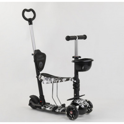 Самокат 5в1 Best Scooter, АБСТРАКЦІЯ, PU колеса, ПІДСВІЧУВАННЯ КОЛІС - 24501
