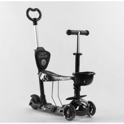 Самокат 5в1 Best Scooter, АБСТРАКЦІЯ, PU колеса, ПІДСВІЧУВАННЯ КОЛІС - 41405