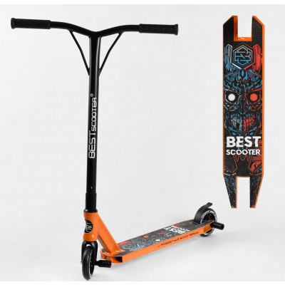Самокат трюкових Best Scooter 57870 (1) HIC-система, Пегі, алюмінієвий диск і дека, колеса PU d-110 мм, ширина керма - 52 см, висота - 83 см, в коробці - 18378