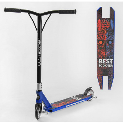 Самокат трюкових Best Scooter 57870 (1) HIC-система, Пегі, алюмінієвий диск і дека, колеса PU d-110 мм, ширина керма - 52 см, висота - 83 см, в коробці - 50352