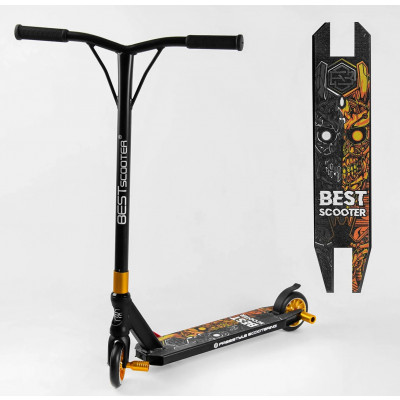 Самокат трюкових Best Scooter 57870 (1) HIC-система, Пегі, алюмінієвий диск і дека, колеса PU d-110 мм, ширина керма - 52 см, висота - 83 см, в коробці - 51738