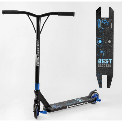 Самокат трюкових Best Scooter 57870 (1) HIC-система, Пегі, алюмінієвий диск і дека, колеса PU d-110 мм, ширина керма - 52 см, висота - 83 см, в коробці - 54528