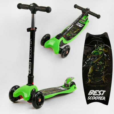 Дитячий трьохколісний самокат BEST SCOOTER MAXI - Динозавр (L-6503)
