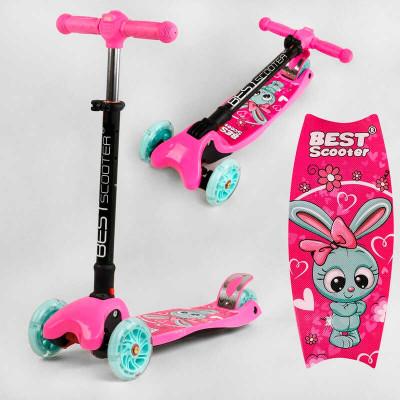 Дитячий трьохколісний самокат BEST SCOOTER MAXI - Зайченя (L-7147)