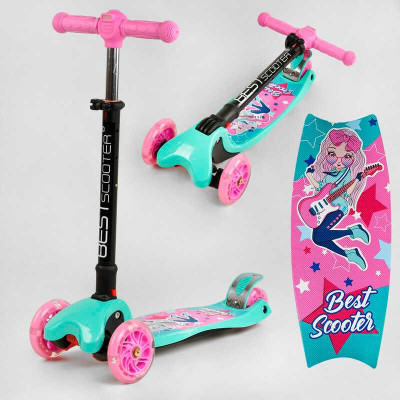 Дитячий трьохколісний самокат BEST SCOOTER MAXI - Рокерша (L-8711)