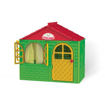 Будинок з шторками малий 02550 DOLONI - Зелений (02550/13)