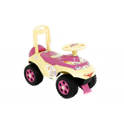 Дитячий музичний толокар "Автошка" 0142 DOLONI - Бежево-рожевий (0142/07)