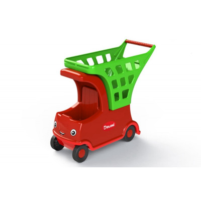 Дитячий візок "Авто з кошиком" 01540 DOLONI - Червоно-зелений (01540/2)