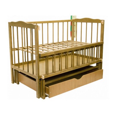 Ліжечко Малятко з шухлядою - Дуб