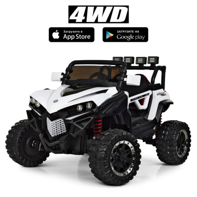 Дитячий електричний джип з пультом керування Bambi M 3804 - Колір: білий