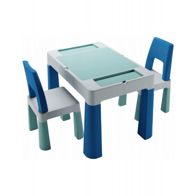 Комплект Teggi Tega Baby столик и два стільчика - Turquoise-Blue-Grey
