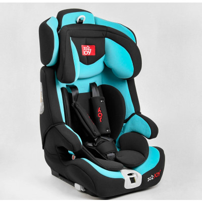 Автокрісло універсальне Joy FX 7887, 9-36 кг, ISOFIX - Чорний-блакитний