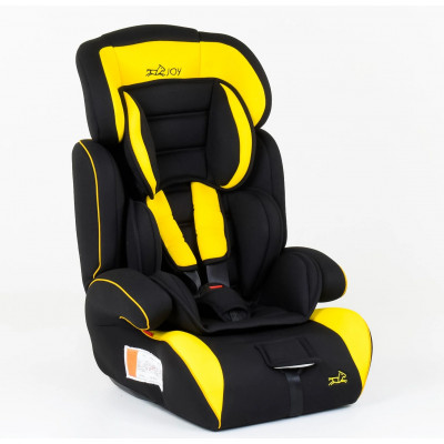 Дитяче автокрісло JOY  універсальне, група 1/2/3, вага дитини від 9-36 кг, з бустером - Жовтий