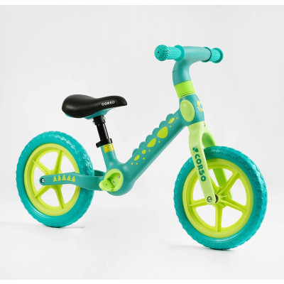 Велобіг 12’’ Corso CS-12496 нейлонова рама і вилка, колеса EVA 12’’ - Бірюзовий