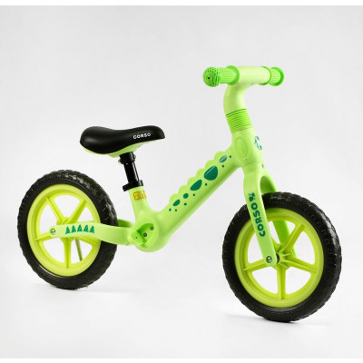 Велобіг 12’’ Corso CS-12496 нейлонова рама і вилка, колеса EVA 12’’ - Салатовий