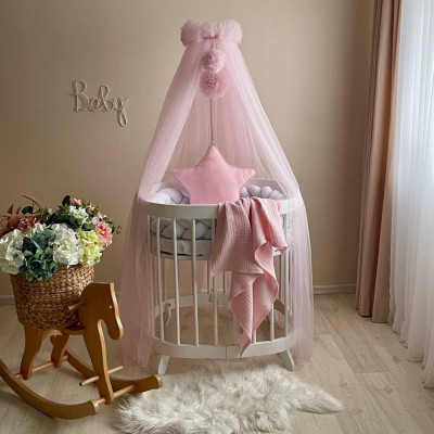 Балдахін з помпонами MSonya - Світло-рожевий