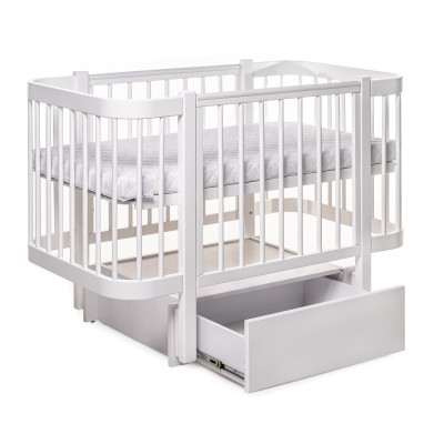 Дитяче ліжечко DeSon Svitanok з ящиком та маятником - Білий