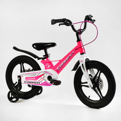 Велосипед 16" дюймів 2-х колісний Corso «CONNECT»  МАГНІЄВА РАМА, ЛИТІ ДИСКИ, ДИСКОВІ ГАЛЬМА, зібран на 75% - MG-16504