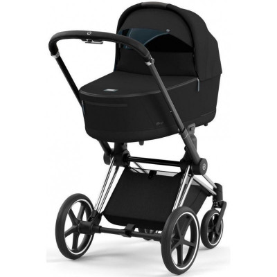 Дитяча коляска 2 в 1 Cybex Priam 4.0 шасі Chrome Black - Sepia Black