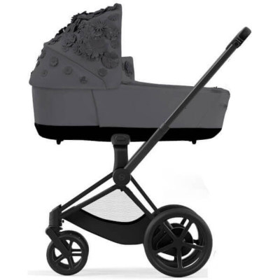 Дитяча коляска 2 в 1 Cybex Priam 4.0 Simply Flowers шасі Matt Black - Grey
