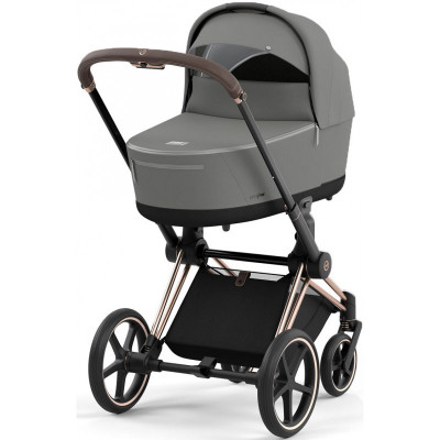 Дитяча коляска 2 в 1 Cybex e-Priam шасі Rosegold - Mirage Grey
