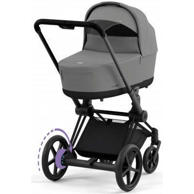 Дитяча коляска 2 в 1 Cybex e-Priam шасі Matt Black - Mirage Grey