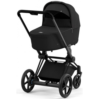 Дитяча коляска 2 в 1 Cybex e-Priam шасі Matt Black - Sepia Black