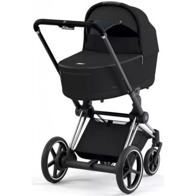 Дитяча коляска 2 в 1 Cybex e-Priam шасі Chrome Black - Sepia Black