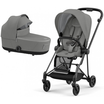 Дитяча коляска 2 в 1 Cybex Mios 4.0 шасі Matt Black - Mirage Grey