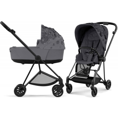Дитяча коляска 2 в 1 Cybex Mios Simply Flowers 4.0 шасі Matt Black - Grey