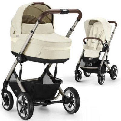 Дитяча коляска 2 в 1 Cybex Talos S Lux SLV - Seashell Beige