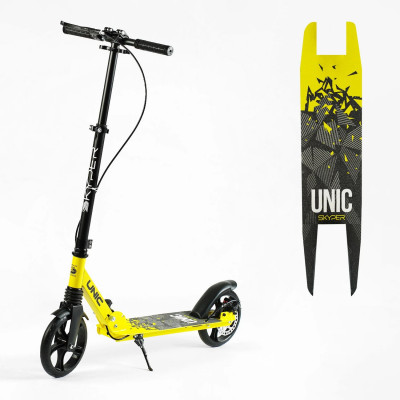 Самокат двоколісний Skyper "Unic" ручне дискове гальмо, колеса PU 200мм, 1 амортизатор передній - UN-80064
