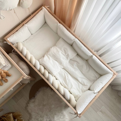 Комплект постільної білизни для новонародженого MSonya Velvet - Молочний