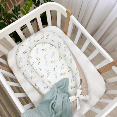 Кокон MSonya Baby Design - Гілочки котики м'ята