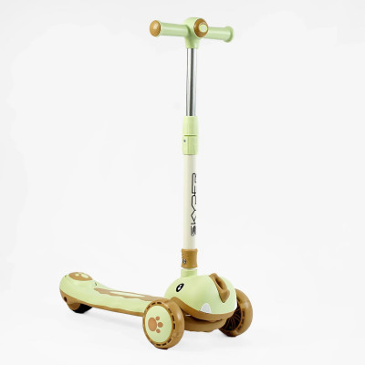 Самокат триколісний Skyper  колеса PU 125х40мм зі світлом, УКР. МУЗИКА та підсвічування платформи, кермо складне, в коробці - SJ-03696