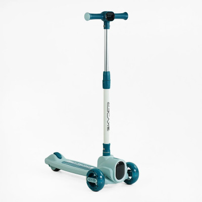 Самокат триколісний Skyper колеса PU 125х47мм зі світлом, УКР. ОЗВУЧУВАННЯ та підсвічування платформи, кермо складне, в коробці - FG-05712