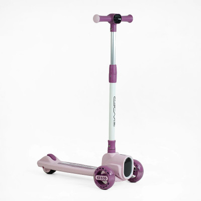 Самокат триколісний Skyper колеса PU 125х47мм зі світлом, УКР. ОЗВУЧУВАННЯ та підсвічування платформи, кермо складне, в коробці - FG-01350