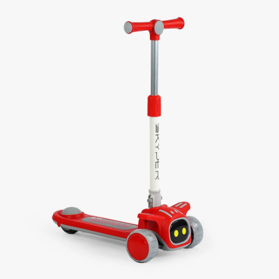 Самокат триколісний Skyper колеса PU 125х40мм зі світлом, музика та підсвічування платформи, УКРАЇНСЬКЕ ОЗВУЧУВАННЯ, складне кермо, в пакеті - RD-6709