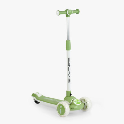 Самокат триколісний Skyper колеса PU 125х35мм зі світлом, музика та підсвічування платформи, УКРАЇНСЬКЕ ОЗВУЧУВАННЯ, кермо складне, в пакеті - ER-80102