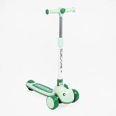 Самокат триколісний Skyper  колеса PU 125х40мм зі світлом, музика та підсвічування платформи, УКРАЇНСЬКЕ ОЗВУЧУВАННЯ, кермо складне, в пакеті - 6340-89