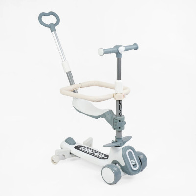 Самокат 5в1 Skyper колеса PU 125х40мм зі світлом, УКРАЇНСЬКЕ ОЗВУЧУВАННЯ, музика та підсвічування платформи, с ДОП. КОЛЕСАМИ, захисний бампер, в коробці - FL-80540