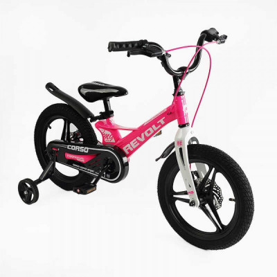 Велосипед 16" дюймів 2-х колісний Corso «REVOLT»  МАГНІЄВА РАМА, ЛИТІ ДИСКИ, ДИСКОВІ ГАЛЬМА, зібраний на 75% - MG-16107