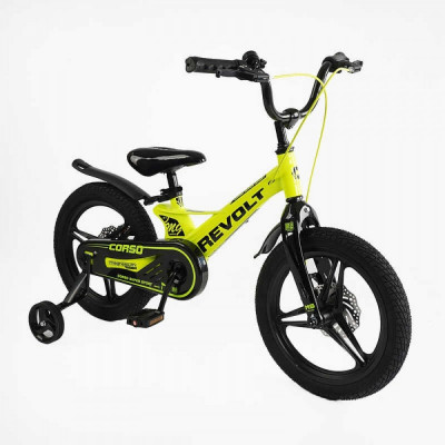 Велосипед 16" дюймів 2-х колісний Corso «REVOLT»  МАГНІЄВА РАМА, ЛИТІ ДИСКИ, ДИСКОВІ ГАЛЬМА, зібраний на 75% - MG-16480